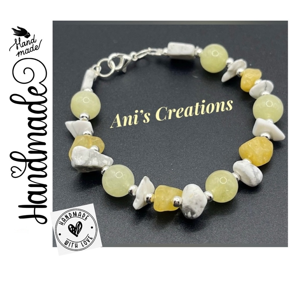 🎉 Yellow Quartz Bracelet by Ani’s Creations